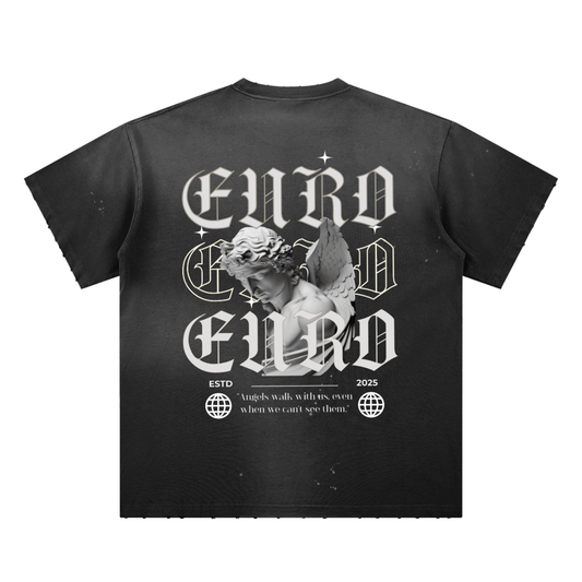 Hand-Frayed Sunfade Paint Splatter T-Shirt