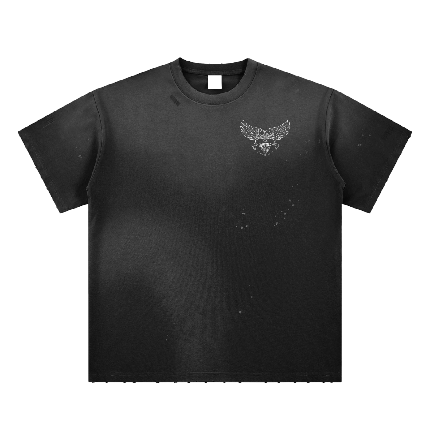 Hand-Frayed Sunfade Paint Splatter T-Shirt