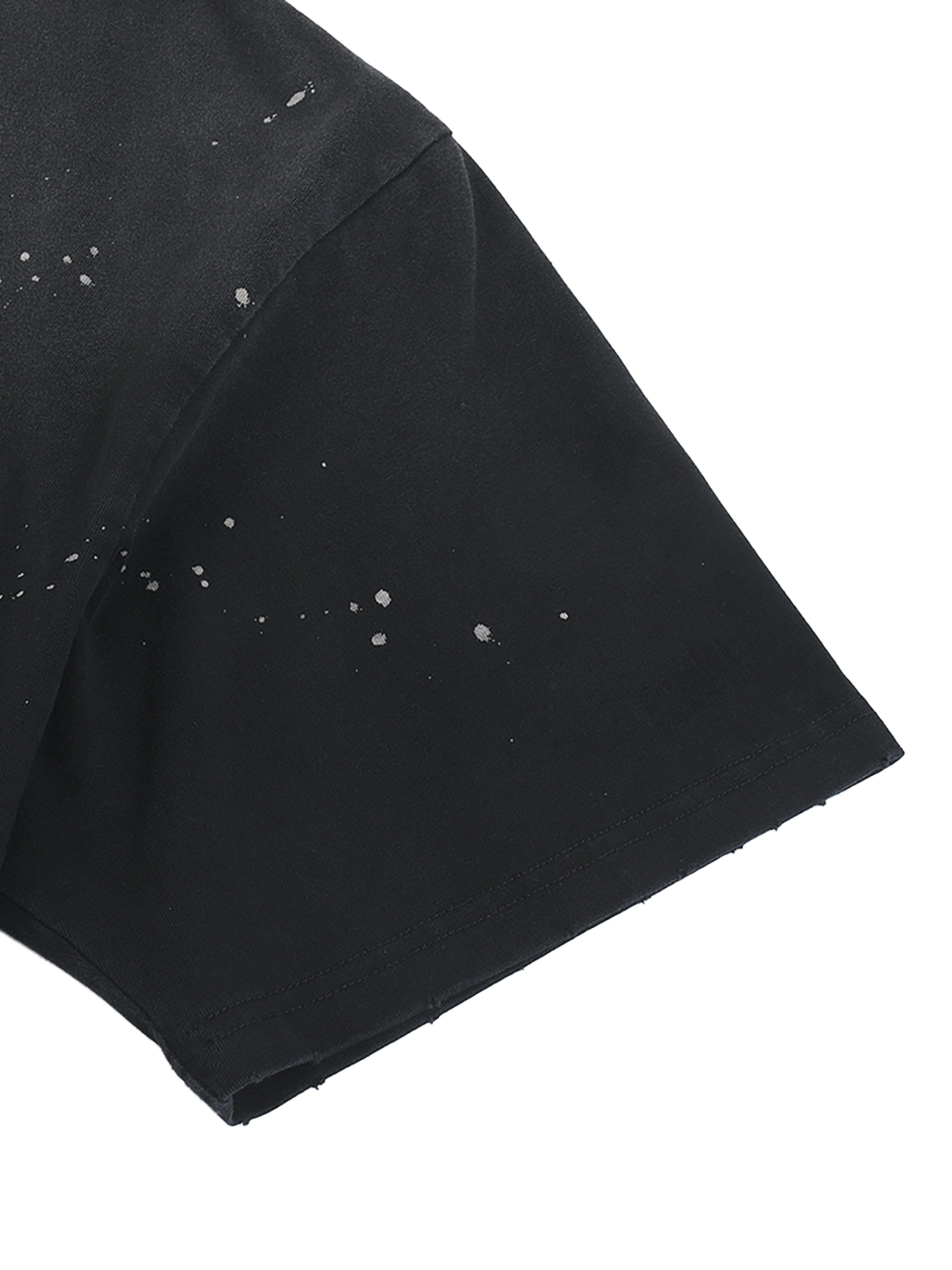 Hand-Frayed Sunfade Paint Splatter T-Shirt